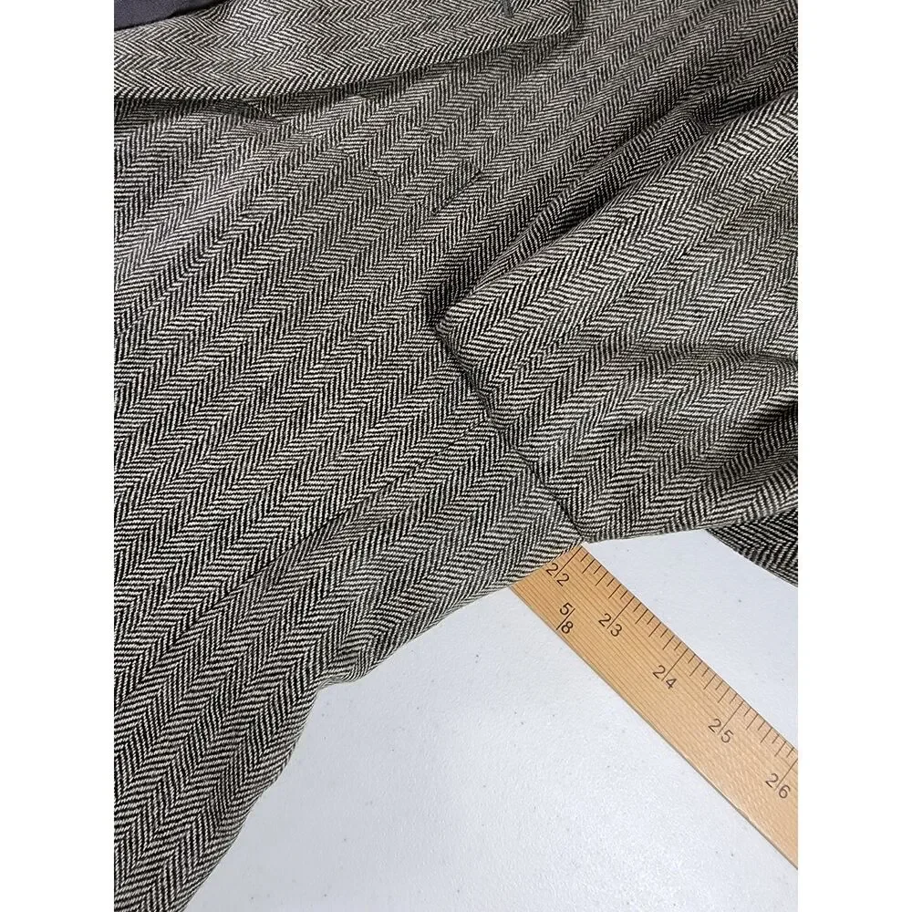 Lauren Ralph Lauren 100% Lambs Wool Grey Herringbone Blazer Suit Jacket - 38R - Picture 6 of 9